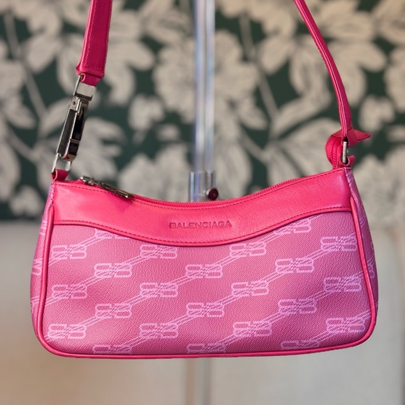 Balenciaga RARE 90s Pink Shoulder Bag EUC - Picture 2 of 15
